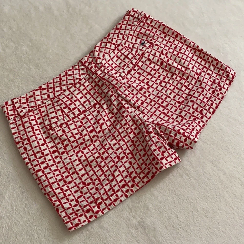Vineyard Vines | Tie Dye Squares Print Shorts 100% Cotton 2H0297 Red/White (6) - Picture 13 of 16
